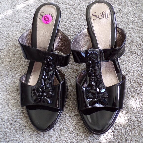 Sofft black leather Kitten heels 8 - Picture 3 of 8